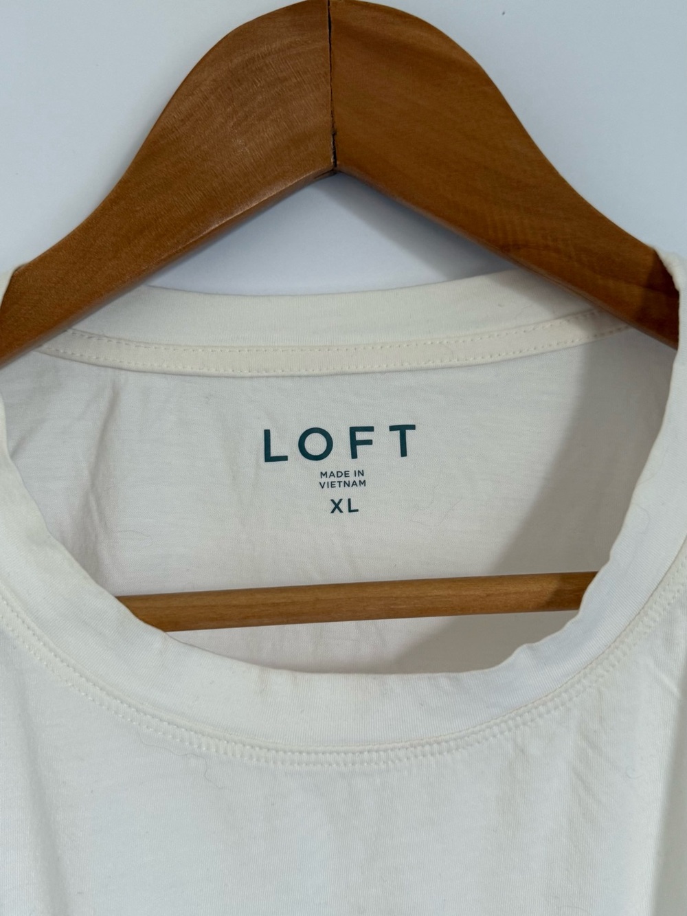 XL-LOFT -Cream Long-Sleeve Everyday Tee - Picture 4 of 5